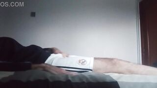 Adidasfun1 Wanking in Real Madrid football pants