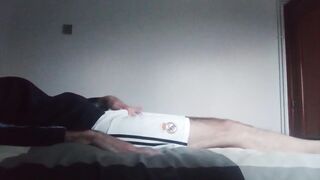 Adidasfun1 Wanking in Real Madrid football pants