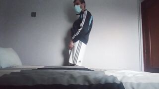 Adidasfun1 Wanking in Real Madrid football pants