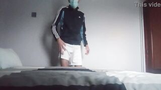 Adidasfun1 Wanking in Real Madrid football pants