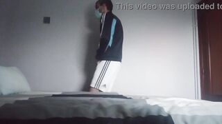 Adidasfun1 Wanking in Real Madrid football pants