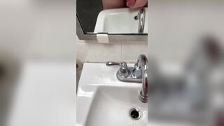 Cumming in the sink at work(only fans thustin69)