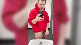 Cumming in the sink at work(only fans thustin69)