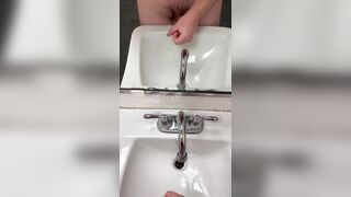 Cumming in the sink at work(only fans thustin69)