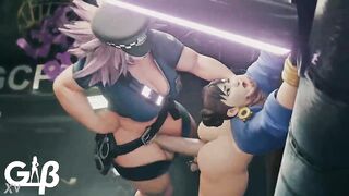 Poison fucks Chun Li and Cammy from Street Fighter