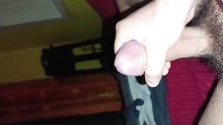 I jerk my big cock and cum