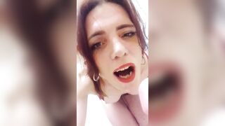 Horny tranny slut swallows gallons of cum