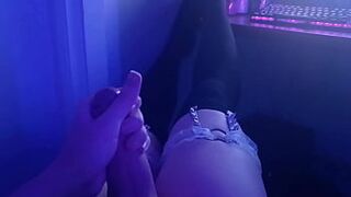 POV Femboy: Edging in Panties & Thigh Highs