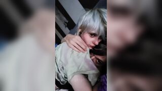 Dreamlike shorthaired petite pixie enby GF rides her girlfriends girldick LIKE A PRO (part 1/2)