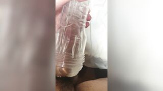Asian Cock Close up masturbating with fleshlight
