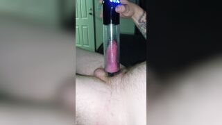 Penis pumping small penis