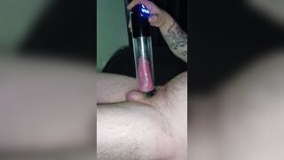 Penis pumping small penis