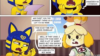 Futa Ankha Sucks Off Isabelle For Some Money