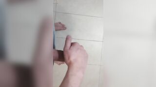 Wanking My Cock for a Big Load Shooting on the Floor