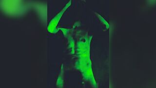 British Freddie Sunfields in Dark Green Lights Masturbation