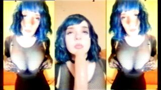 Blue Hair Baddie Gags [Deepthroat]