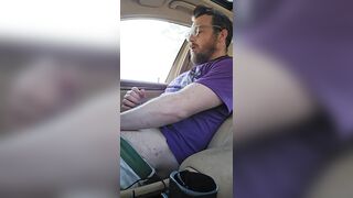 Amatuer guy's quick car cum session