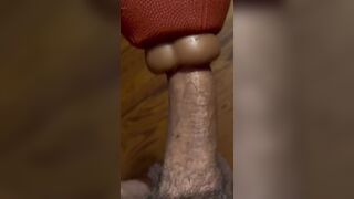 This Cock Is Hard and Wants to Cum Again. Fucking a Football