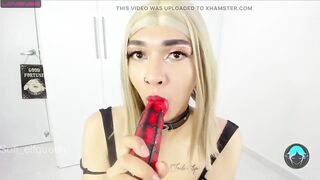 Your Step Sis Sucking Her Big Spider Dildo