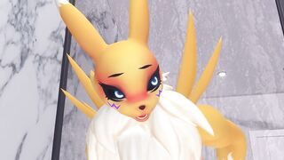 Renamon Anal Cumshot in the Shower - Pokemon 3D Hentai Animation