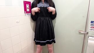 [Crossdressing] Japanese masturbation with a lot of ejaculation in a cute uniform ????