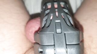 Cock LOCKED In Chastity Device FOUR DAYS Straight!