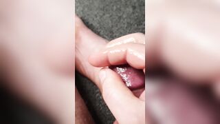Solo male cum on foot fetish