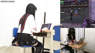 HA52The teammate playing the game is a crossdresser being fucked by a sex machineHA52