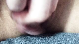 Quick masturbation huge clit-cock FTM trans