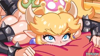 FUTA Bowsette fucked princess peach Big cook