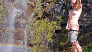 Cute Trans Girl Peeing While Camping Compilation