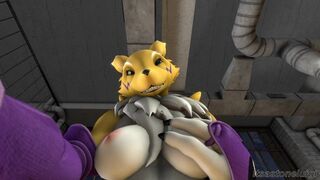 Sucking on Futa Renamon Huge Cock Futa Taker PoV Hentai Animation