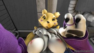 Sucking on Futa Renamon Huge Cock Futa Taker PoV Hentai Animation