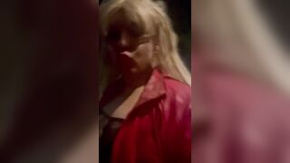 Sissy crossdresser walking in public dressed like a slut