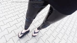 naughty feet - public crossdressing