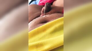 Chubby Guy Jerks Off & Cums Thick Load On Belly