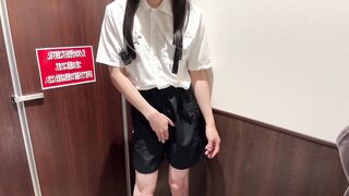 [Crossdressing] Japanese masturbation with a lot of ejaculation in a cute uniform ????