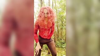 Horny Demon Bitch Having Hard Fun in the Forest