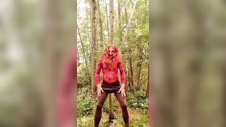 Horny Demon Bitch Having Hard Fun in the Forest