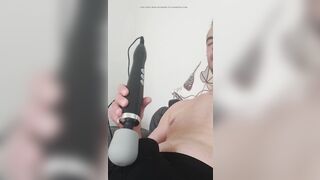 Vibrating my huge pad until a very hard and intense orgasm with a monster load of sticky cum.