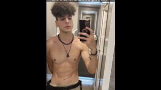 Banned TikTok - hung skinny eboy teen showing soft dick print in public at music festival