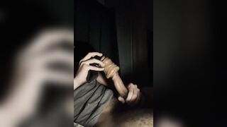 Horny teen fucks a wet pussy toy and CUMS unintentionally