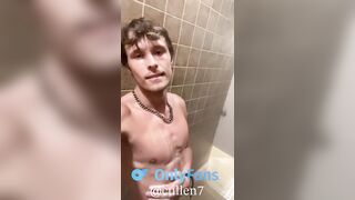 Finally I cum in the gym shower... but don't tell anyone!