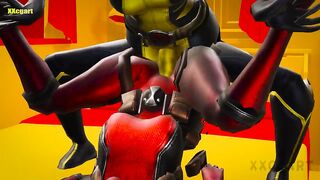 Deadpool & Wolverine hentai - Wolverine Fuck Deadpool Amazing scene PART B