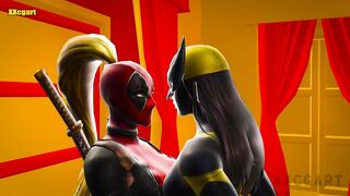 Deadpool & Wolverine hentai - Wolverine Fuck Deadpool Amazing scene PART B