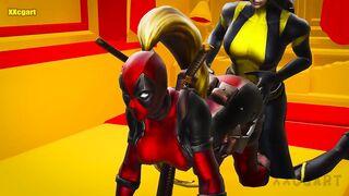 Deadpool & Wolverine hentai - Wolverine Fuck Deadpool Amazing scene PART B