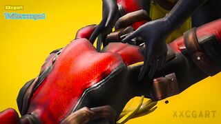 Deadpool & Wolverine hentai - Wolverine Fuck Deadpool Amazing scene PART B