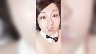 Anal masturbation in bunny “T”girl cosplay[Promotional video］