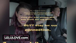 Big lips babe chats on behind porn scenes podcast riding in car about live comedy stage shows hosting/performing - Lelu Love