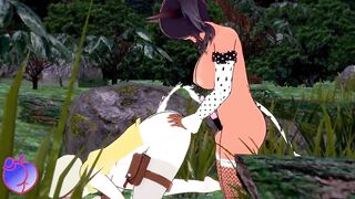 Ryza get fucked by a cow Girl Futa